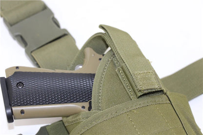 Drop Leg Gun Holster – Adjustable Tactical Pistol Case for GLOCK 17/M9/P226/CZ 75 Revolver, Left/Right Hand, Airsoft & Hunting