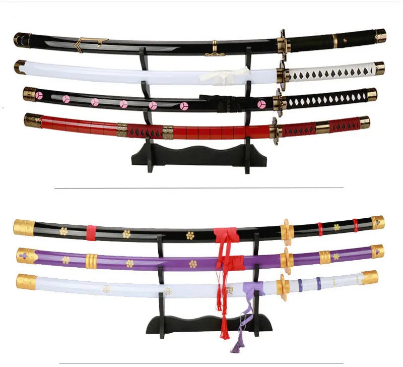 1:1 Roronoa Zoro Katana Wooden Toy Swords – Wado Ichimonji, Shusui, Enma Anime Cosplay Props & Collectible Weapons