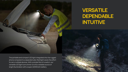 Ulefone Armor 24 Rugged Phone - 22000mAh, 24GB+256GB, 6.78" 120Hz Display, 64MP+64MP Camera, NFC, LED Light, Global Version