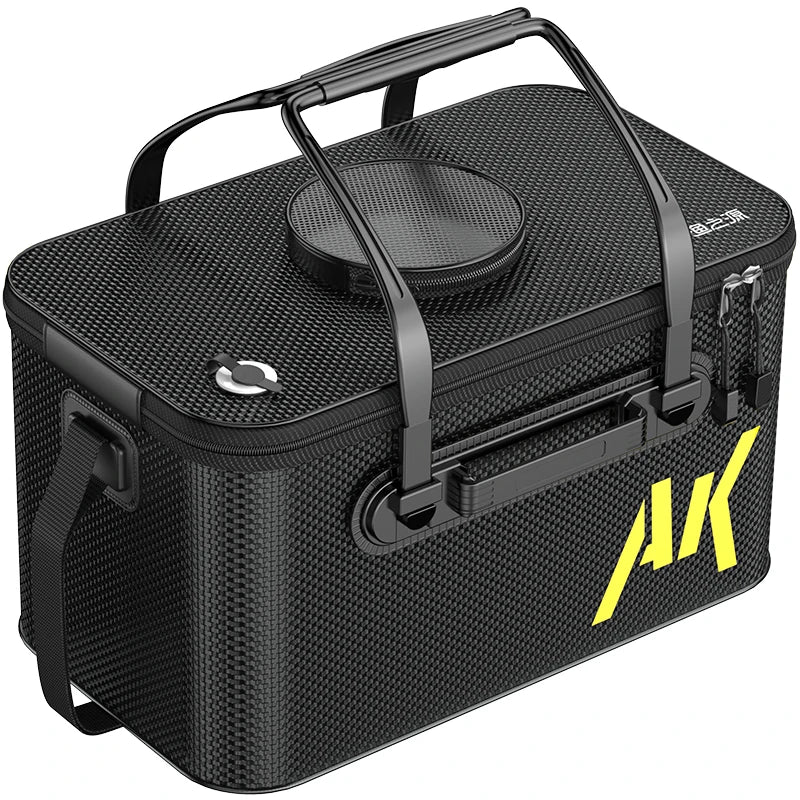 YUZHIYUAN Foldable Fishing Container – Portable Live Fish Bucket with Large Capacity EVA Water Bucket