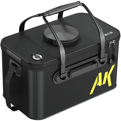 YUZHIYUAN Foldable Fishing Container – Portable Live Fish Bucket with Large Capacity EVA Water Bucket