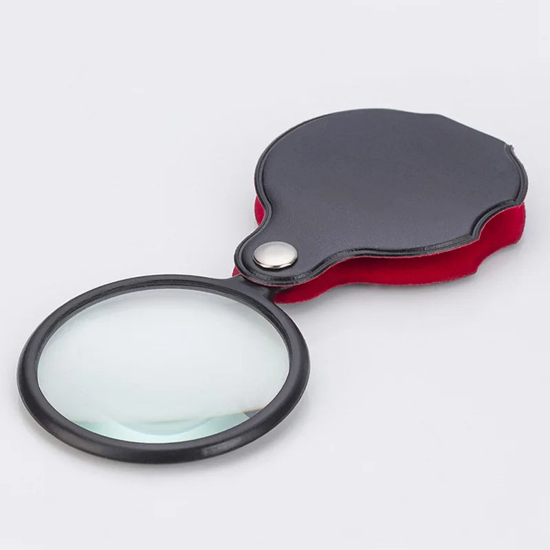 10X Folding Magnifier – Portable Handheld Loupe for Jewelry & Reading, Mini Pocket Lens for Elderly (50/60/70mm)