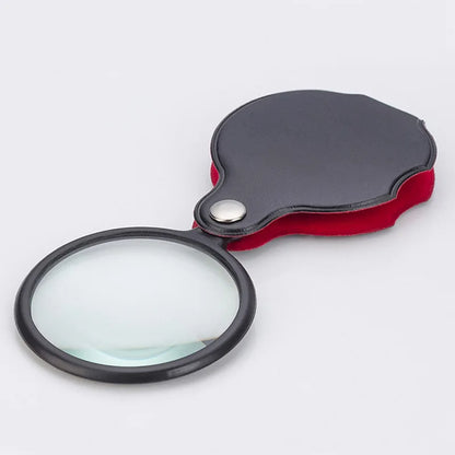 10X Folding Magnifier – Portable Handheld Loupe for Jewelry & Reading, Mini Pocket Lens for Elderly (50/60/70mm)