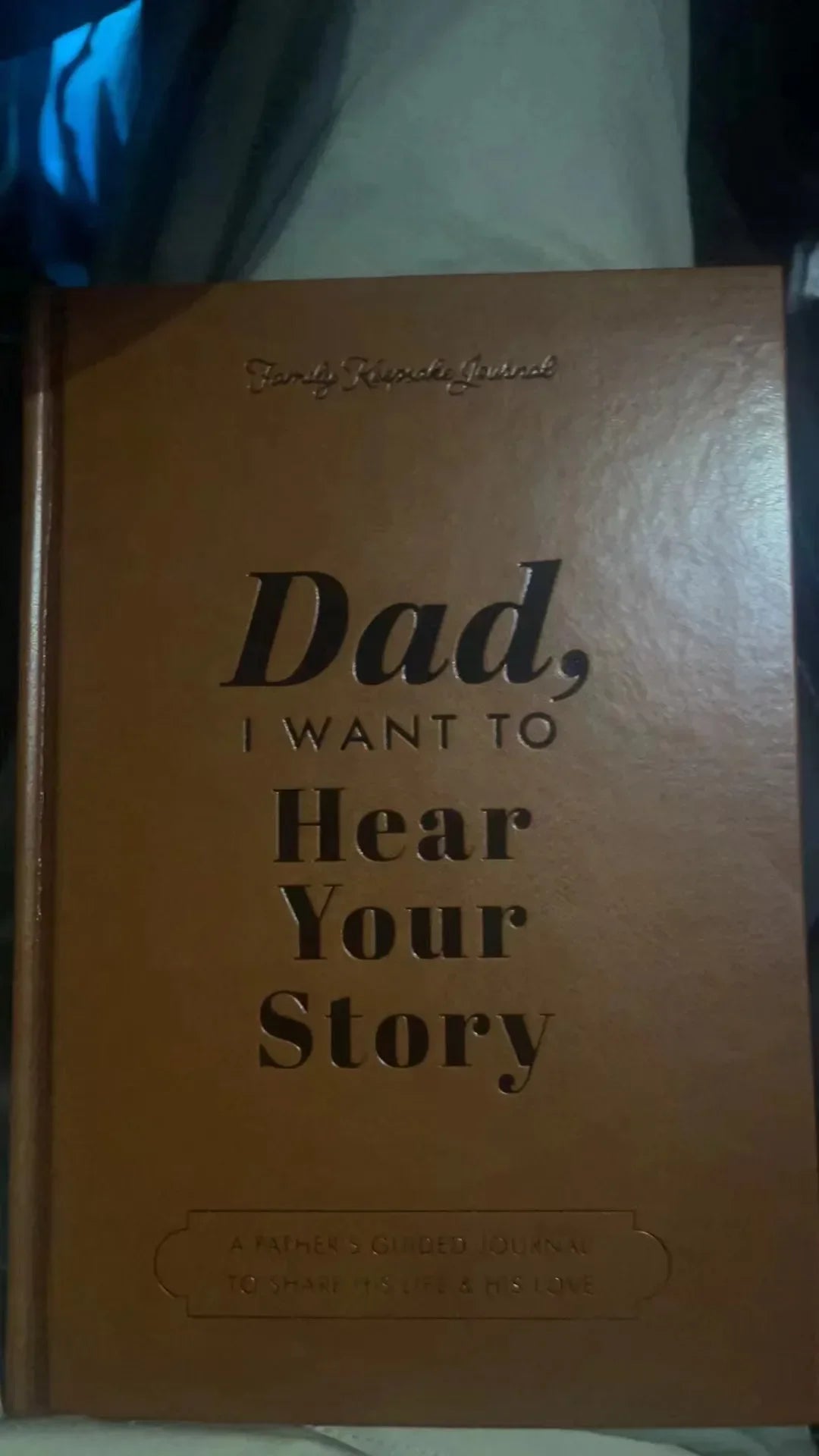 " Mom, I Want to Hear Your Story " Leather Memory Book – A Father’s Guided Journal for Sharing Life Stories