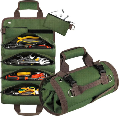 Multi-Purpose Professional Tool Bag – High-Quality Multi-Pocket Roll-Up Hardware Tools Organizer, Portable Small Tool Pouch
