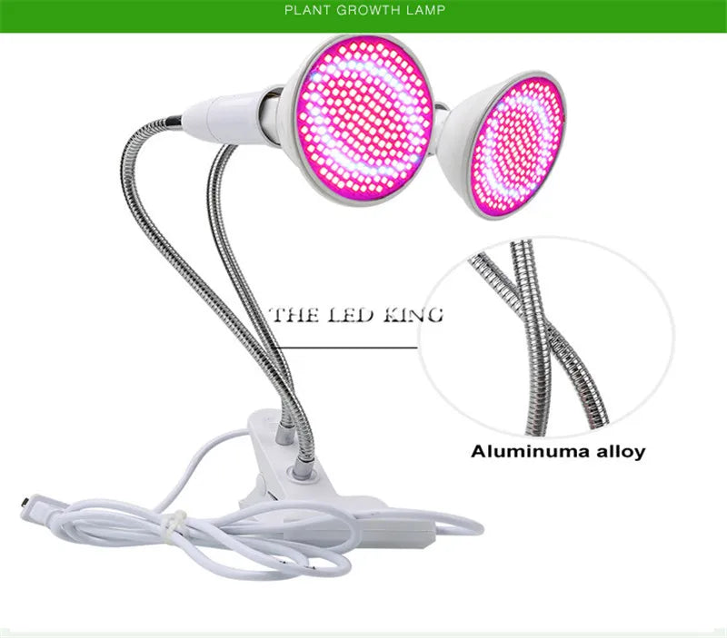 Phyto Lamp Full Spectrum LED Grow Light — E27 Plant Lamp for Indoor Seedlings, Flowers & Grow Tent Box