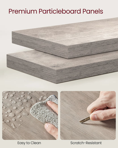 VASAGLE 5-Tier Corner Wall Shelf – Floating Bookshelf & Plant Display for Bedroom, Living Room, Bathroom, Home Office