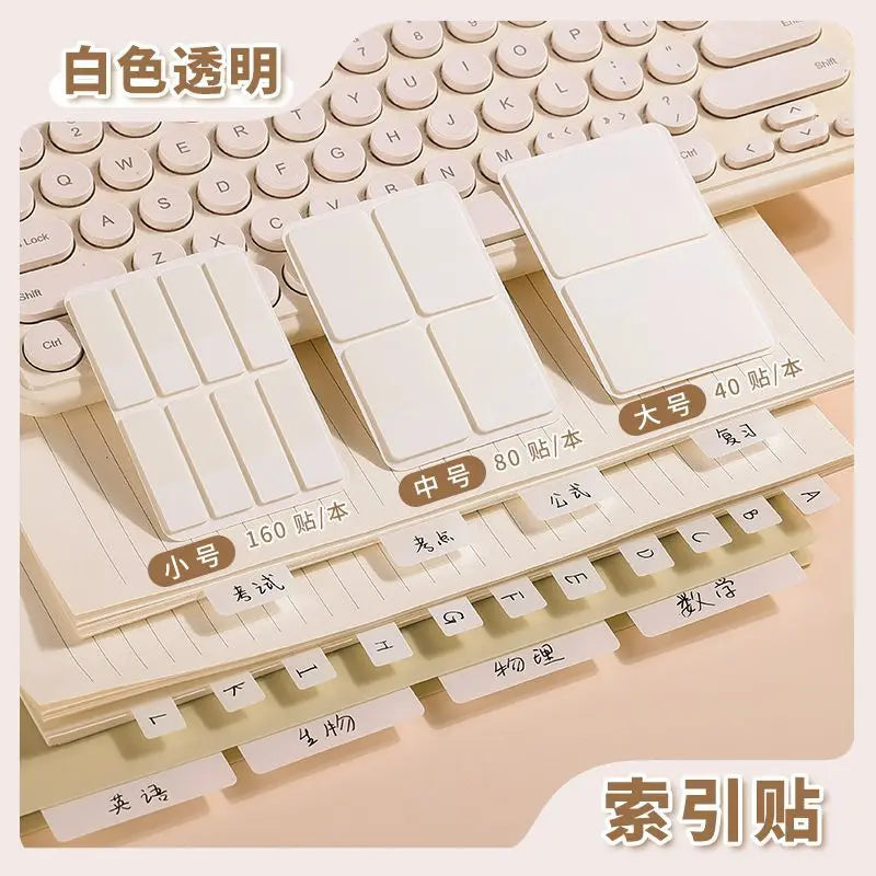 Waterproof Index Stickers - Small Transparent Cards for Office, Note M ...