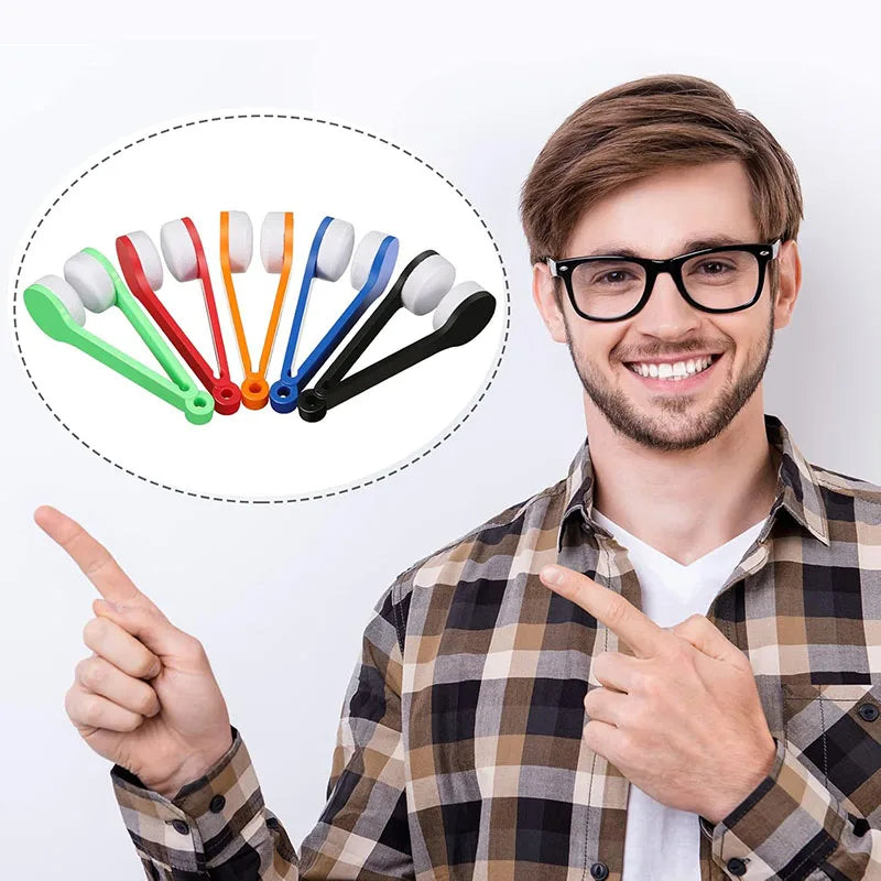 1-4pcs Portable Eyeglass Cleaner Brush – Microfiber Sunglasses & Spectacles Cleaning Tool
