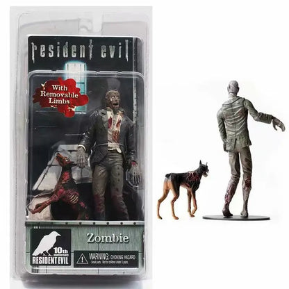 NECA Redfield Hunk Zombie Action Figure Set – Includes Dog Licker and Walker, Chris Redfield Collectible Model Toy