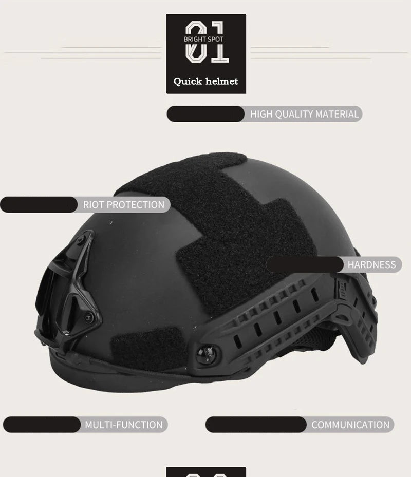 FAST Tactical Kevlar Helmet – High-Quality Suspended Pad Helmet for Outdoor, Hunting & Military Use