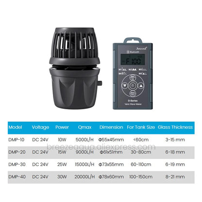 Jebao Jecod Smart Bluetooth Wavemaker Pump – Cordless App Control for Freshwater & Saltwater Aquariums (DMP-10/20/30/40)