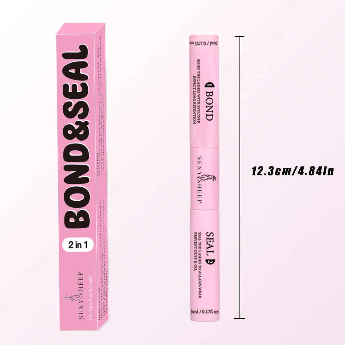 10ML Lash Cluster Glue & Seal – 2-in-1 Eyelash Adhesive for Long-Lasting Black Lash Bond