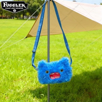 Original Fuggler Ugly Teeth Monster Plush Crossbody Bag – Kawaii Screech Mr. Buttons Shoulder Doll Gift