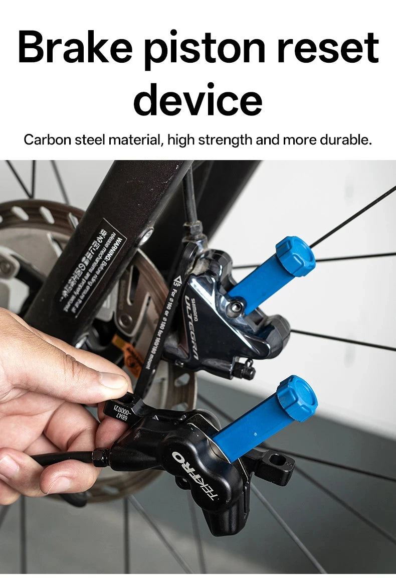 Durable Steel Bicycle Brake Pad Spreader – 360° Rotatable Hydraulic Disc Brake Caliper Piston Reset Tool
