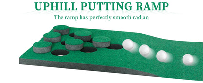 Golf Pong Putting Game Set – Indoor & Outdoor Training Aid with Front Border for Backyard, Office, and Party