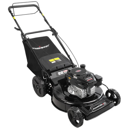 Self-Propelled Gas Lawn Mower — 22" 170CC OHV Engine, 3-in-1, Rear-Wheel Drive, 6-Position Height Adjustment