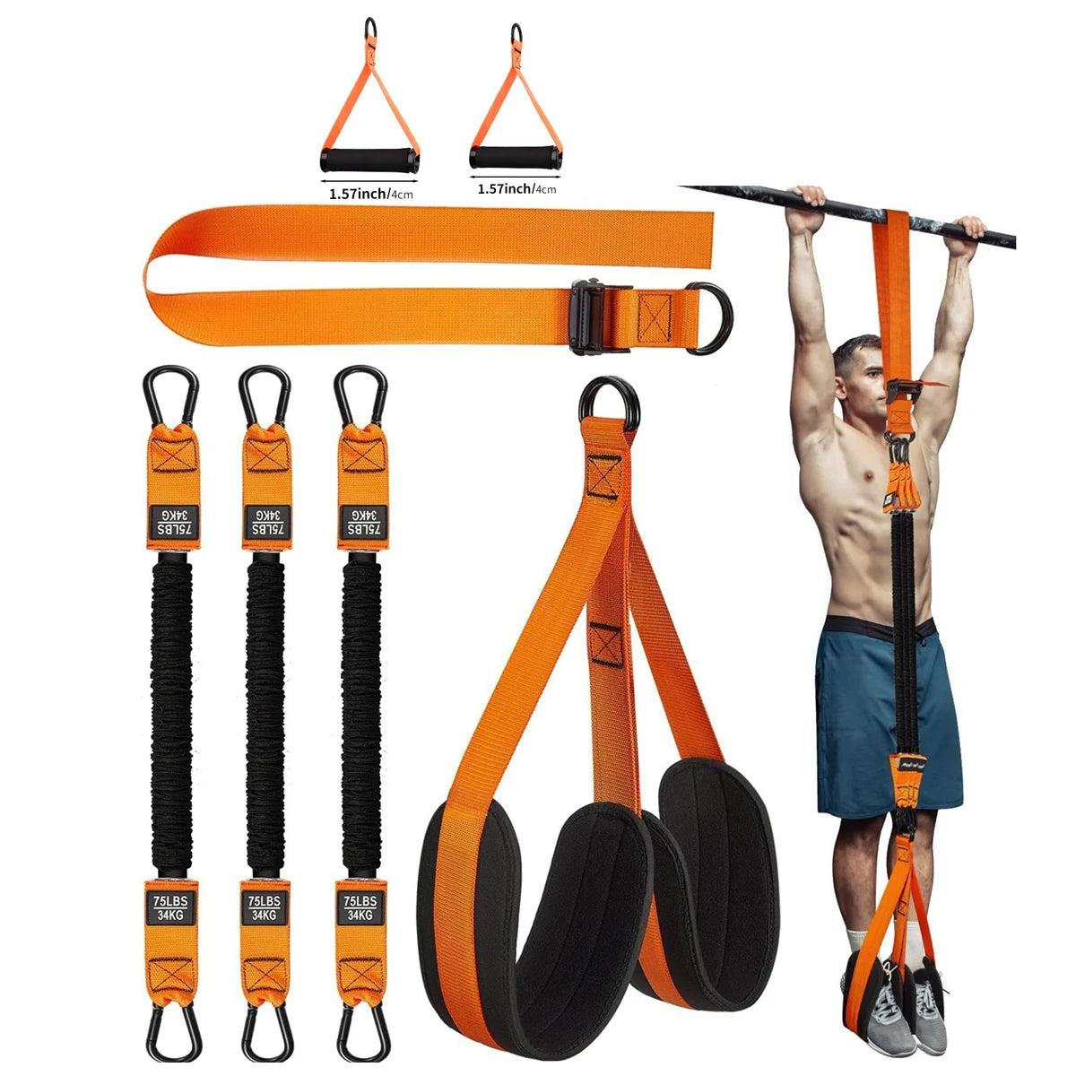 Pull-Up Assistance Bands Set – Resistance Straps for Men & Women, Hanging Training Chin-Up Workout and Body Stretching