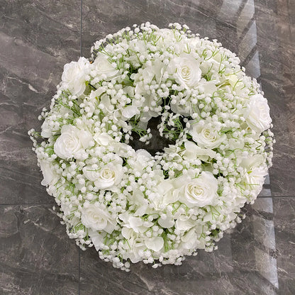 60cm Artificial Flower Wreath – Wedding Table Centerpiece & Backdrop Decoration