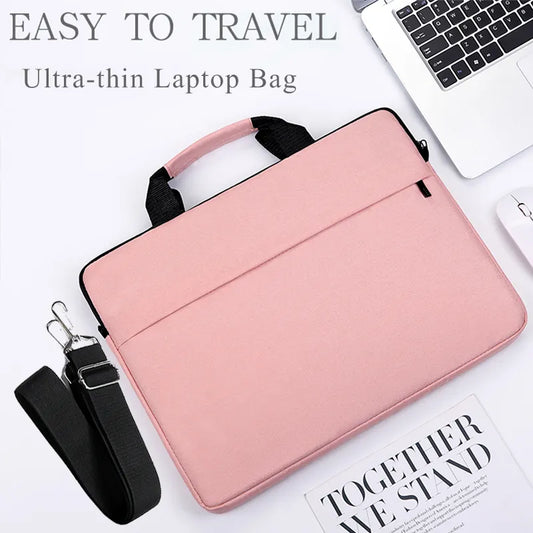 Elegant Fashion Luxury Laptop Bag for Women 2023 - Office Notebook Sleeve Case - Travel Computer Handbag in Various Sizes (13.3, 14.1, 15.6, 17 Inch)
