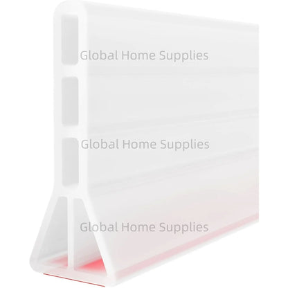 Upgraded 4” / 10cm Collapsible Shower Threshold Water Dam – Bathroom Barrier for Dry & Wet Separation