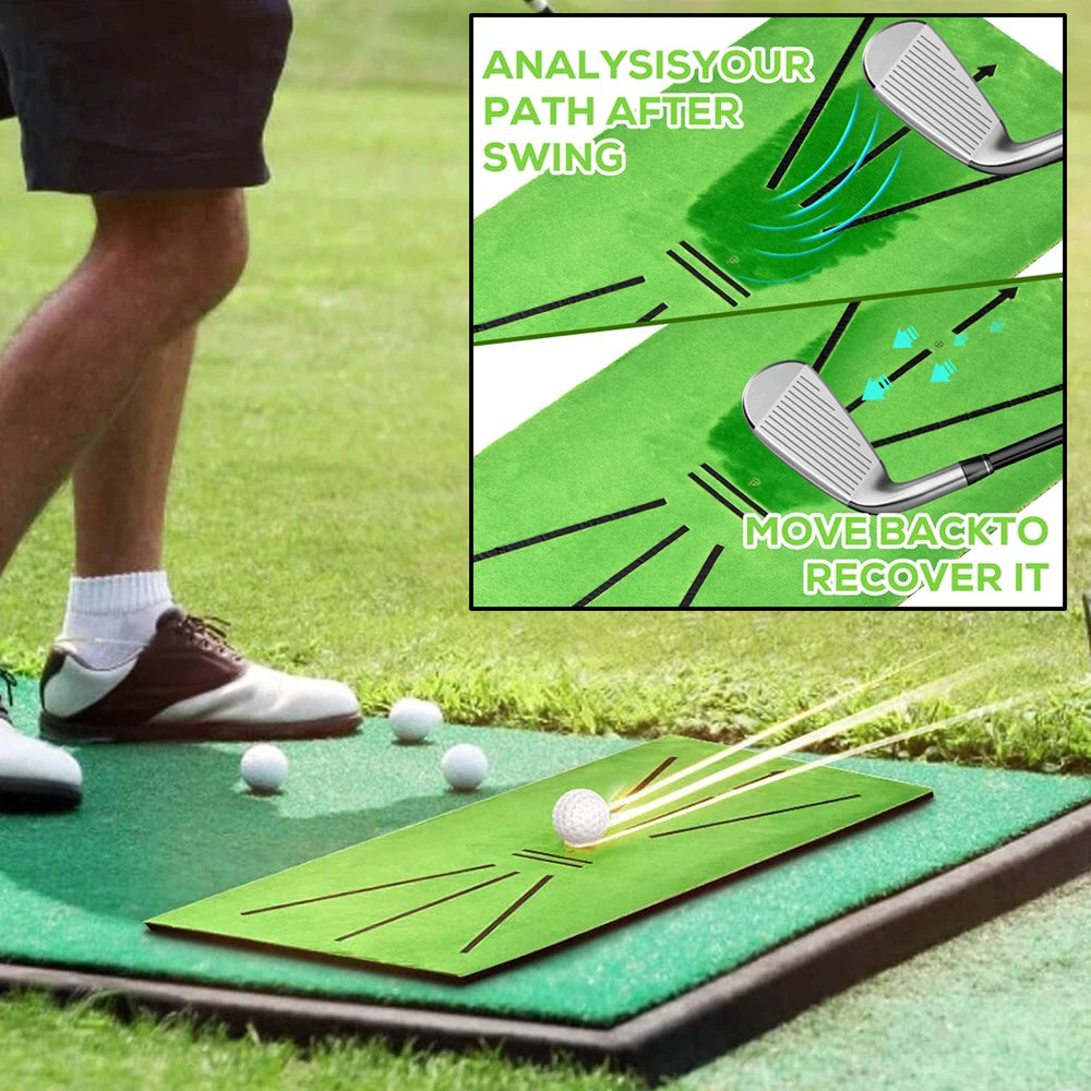 Golf Training Swing Mat – Practice Marking Pad for Ball Tracking, Direction & Batting Detection
