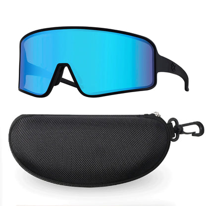 JULI Polarized Classic Sports Sunglasses - Ultralight Rimless Rectangle Frame for Men, Fishing & Driving, UV400 Protection (MJ8009)