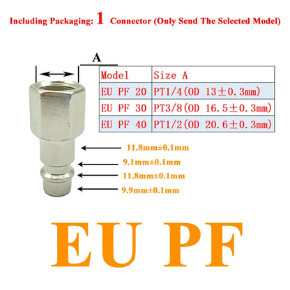 EU Air Hose Quick Release Coupling Fittings – European Standard Compressor Pneumatic Connector Accessories