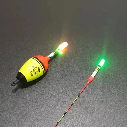 Green & Red LED Lightsticks 10pcs — Luminous Night Fishing Accessory with CR322 Battery