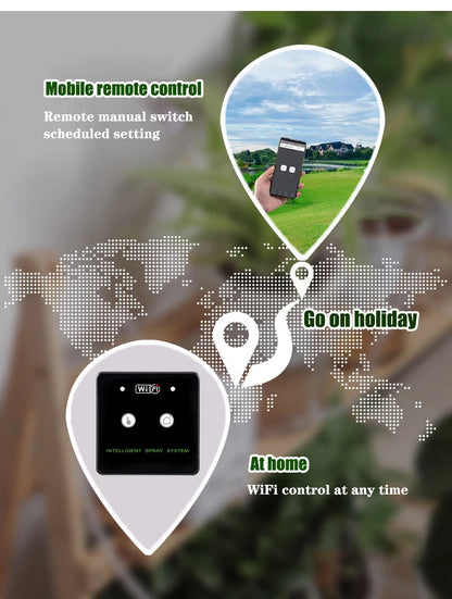 WiFi Rainforest Sprayer — Automatic Timed Mist System Kit for Reptiles & Irrigation