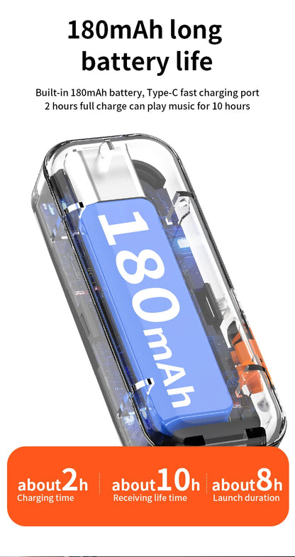 Bluetooth 5.4 Audio Transmitter Receiver – 3.5mm AUX HiFi Stereo Wireless Adapter with Mic for Car, Airplane, TV, PC & Headphones