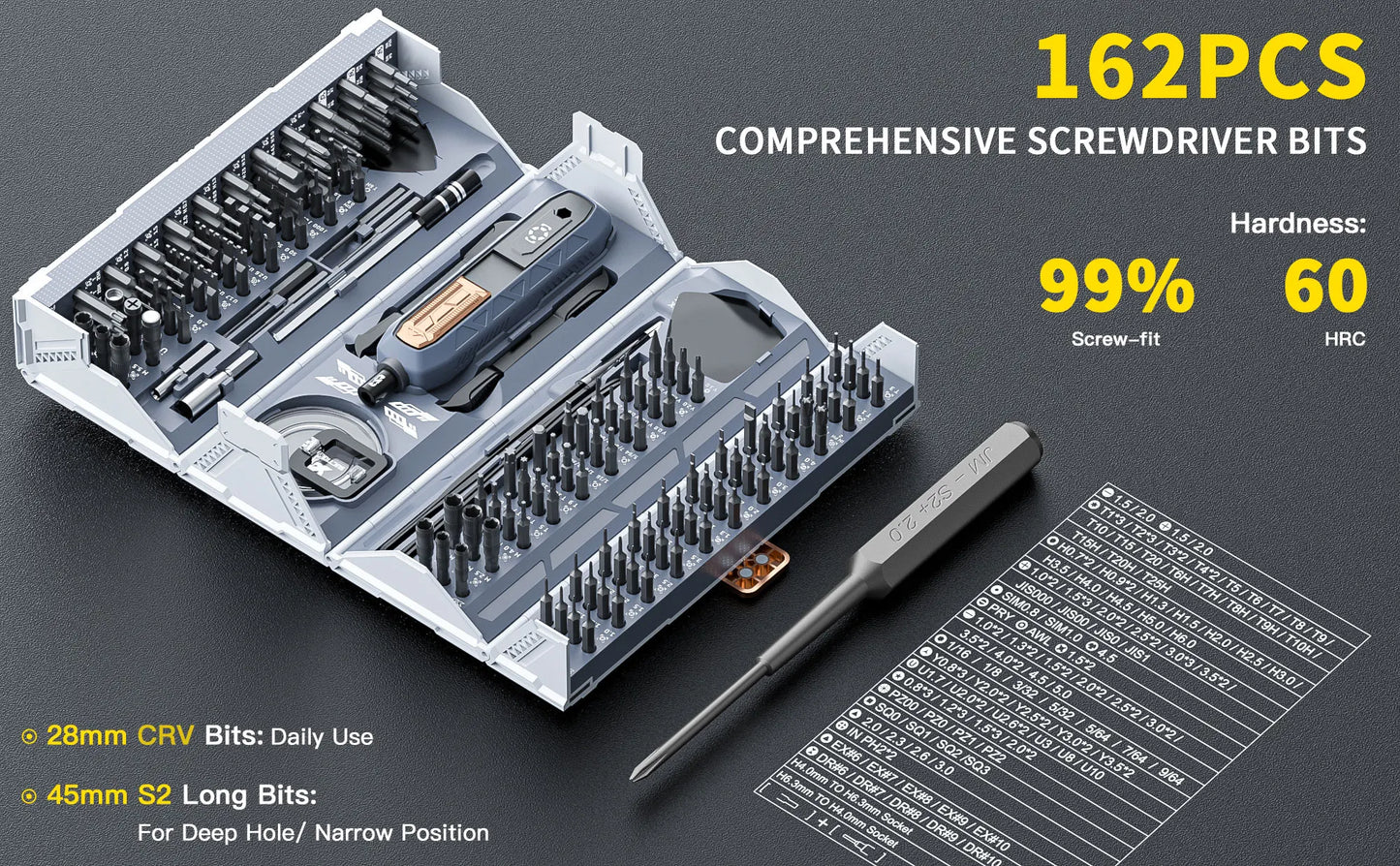 180-in-1 Precision Screwdriver Set – Magnetic Bits, Professional Repair Tool Kit for iPhone, Watch, Glasses & More with Storage Box
