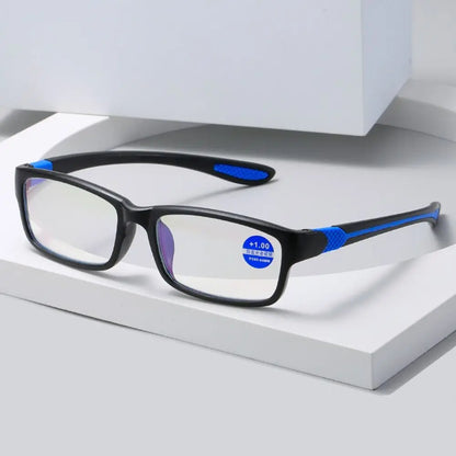 Sports Reading Glasses - Anti-Blue Light TR90 Frame Eyewear for Men & Women (+100 to +400)