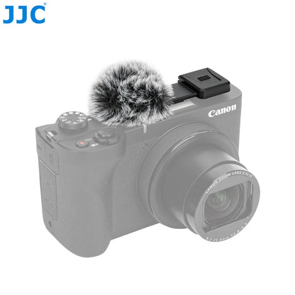 JJC Cold Shoe Wind Muff – Microphone Windscreen for Canon PowerShot V1 Vlog Camera with Noise Reduction