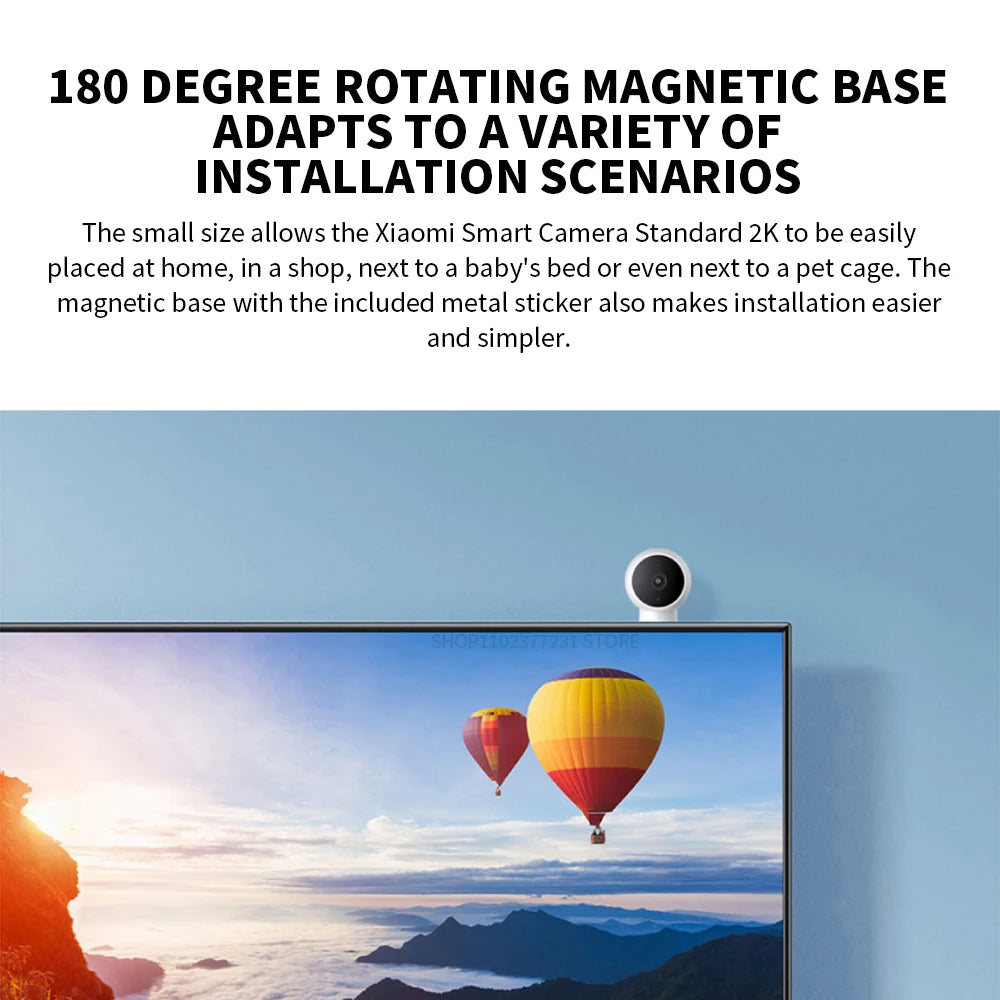 XIAOMI Smart IP Camera 2K HD — WiFi Home Security CCTV with Night Vision, AI Alarm & Voice Intercom