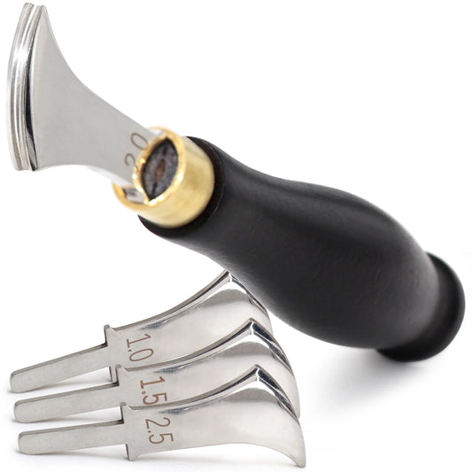 Leather Edge Creaser Tool – Stainless Steel Shallow Slot Groove for Leathercraft Crimping & Hot Pressure Work