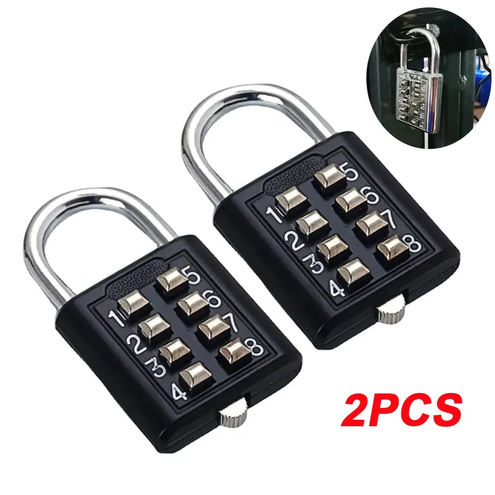 8-Digit Combination Padlock – Waterproof Zinc Alloy Travel Luggage & Outdoor Anti-Theft Smart Lock