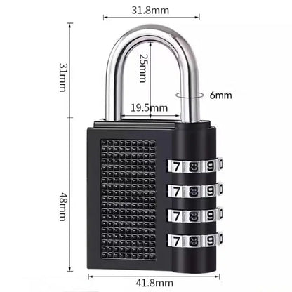 Metal 4-Digit Code Lock – Waterproof Outdoor Padlock for Suitcases, Luggage, Home Lockers & Room Security