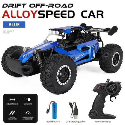 DK087 1:16 2WD Brushless High-Speed RC Drift Car – Off-Road Remote Control Truck with LED Lights, 20KM/H Racing Toy Model