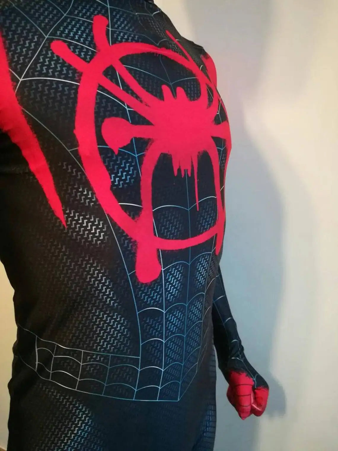 Newest Anime Spiderman Miles Morales 3D Print Cosplay Costume – Adult Superhero Halloween Zentai Bodysuit