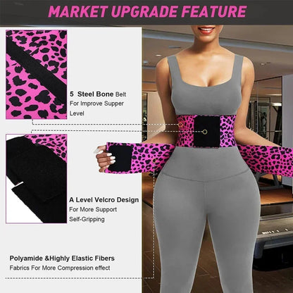 Waist Cincher Belt — Tummy Control Body Shaper with Triple Wrap Corset, Workout Sweat Band & Gym Slimming Girdle
