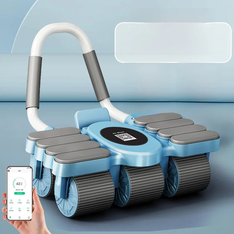 Updated Six-Wheel Eight-Knee Abdominal Wheel – PU Rebound Fitness Equipment for Home Exercise