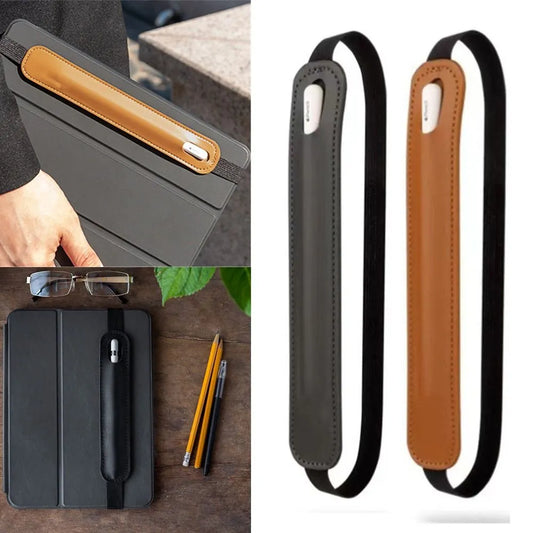 Premium PU Leather Elastic Buckle Pencil Case : Stylish Touch Screen Pen Cover for Office, Meetings, and On-the-Go Carry
