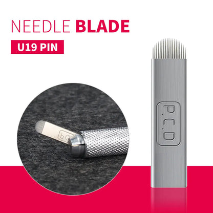 50pcs PCD Microblading Eyebrow Needles – F12/14/19 Tebori Blades for 3D Embroidery Manual Pen