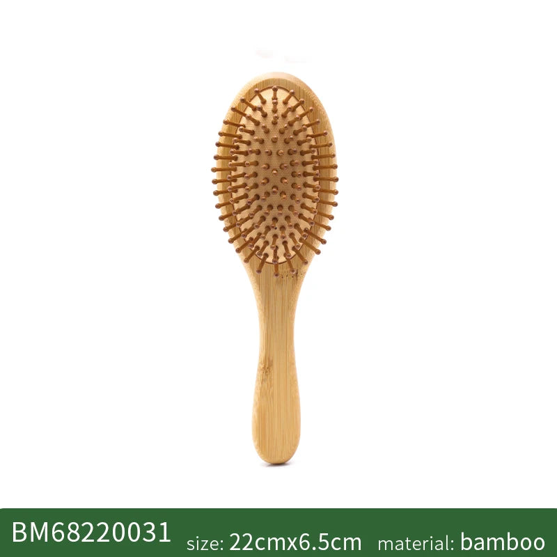 Bamboo Hair Brush for Women – Wide Tooth Styling Comb, Scalp Massage Brush for Smooth Hair & Barber Use