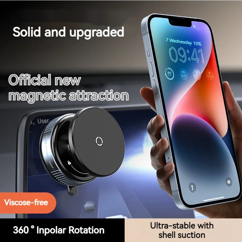 Vacuum Magnetic Car Phone Holder – Universal Suction Cup, Mirror & Shower Stand for iPhone 16/15/14/13/12 Pro Max, Samsung