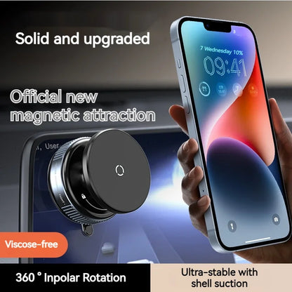 Vacuum Magnetic Car Phone Holder – Universal Suction Cup, Mirror & Shower Stand for iPhone 16/15/14/13/12 Pro Max, Samsung