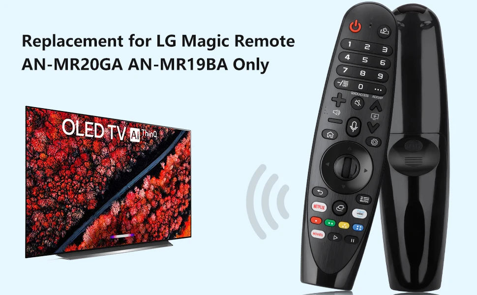 Voice Magic Remote AKB75855501 – Replacement for LG Smart TV (2018-2020), with Pointer Function, Compatible with AN-MR20GA, MR19BA, MR18BA