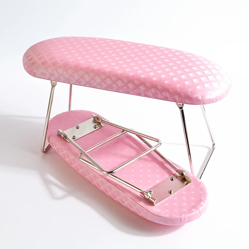 Waterproof Plaid Leather Nail Arm Rest Pillow – Soft Manicure Wrist Support Cushion