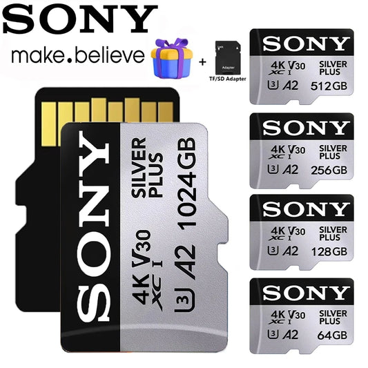 SONY High-Speed 1TB Micro SD Card — Full HD Memory Card for Phone, Tablet & PC (512GB/256GB/128GB/64GB)